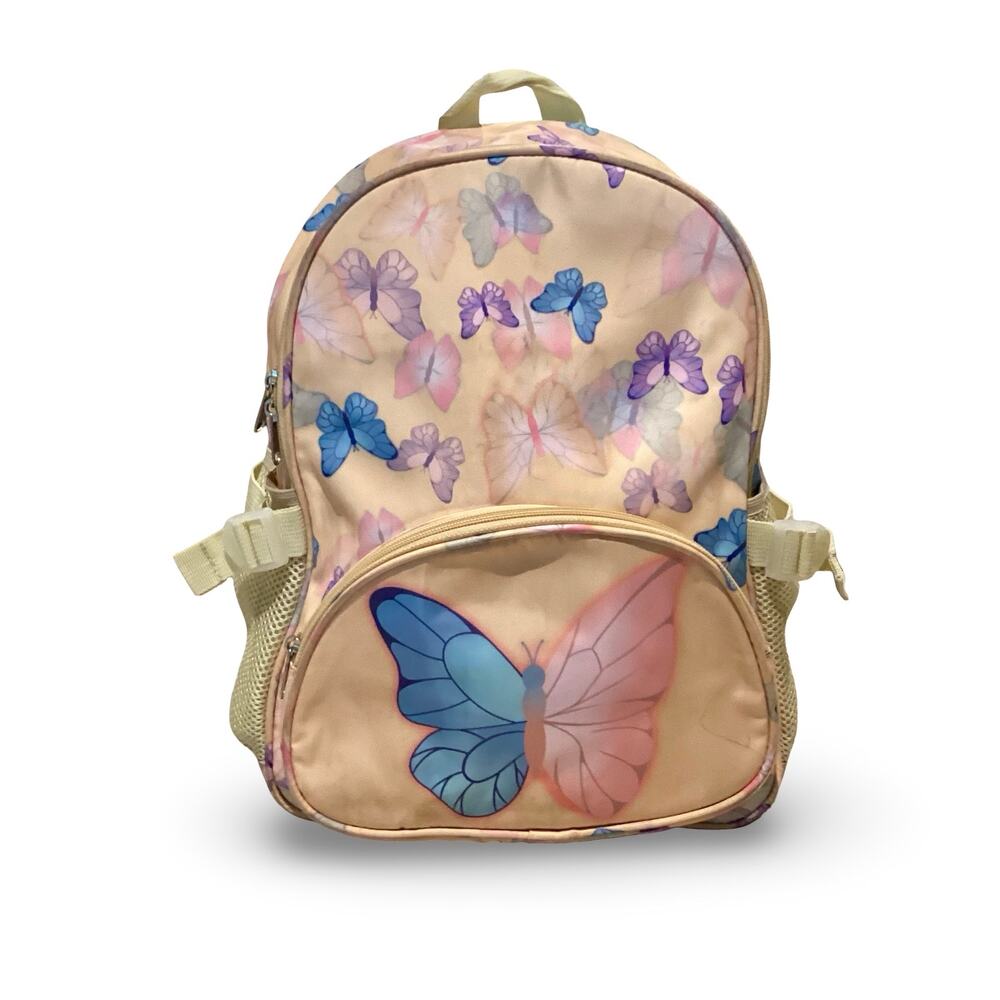 Butterfly Design School Backpack - Picture 2 of 11